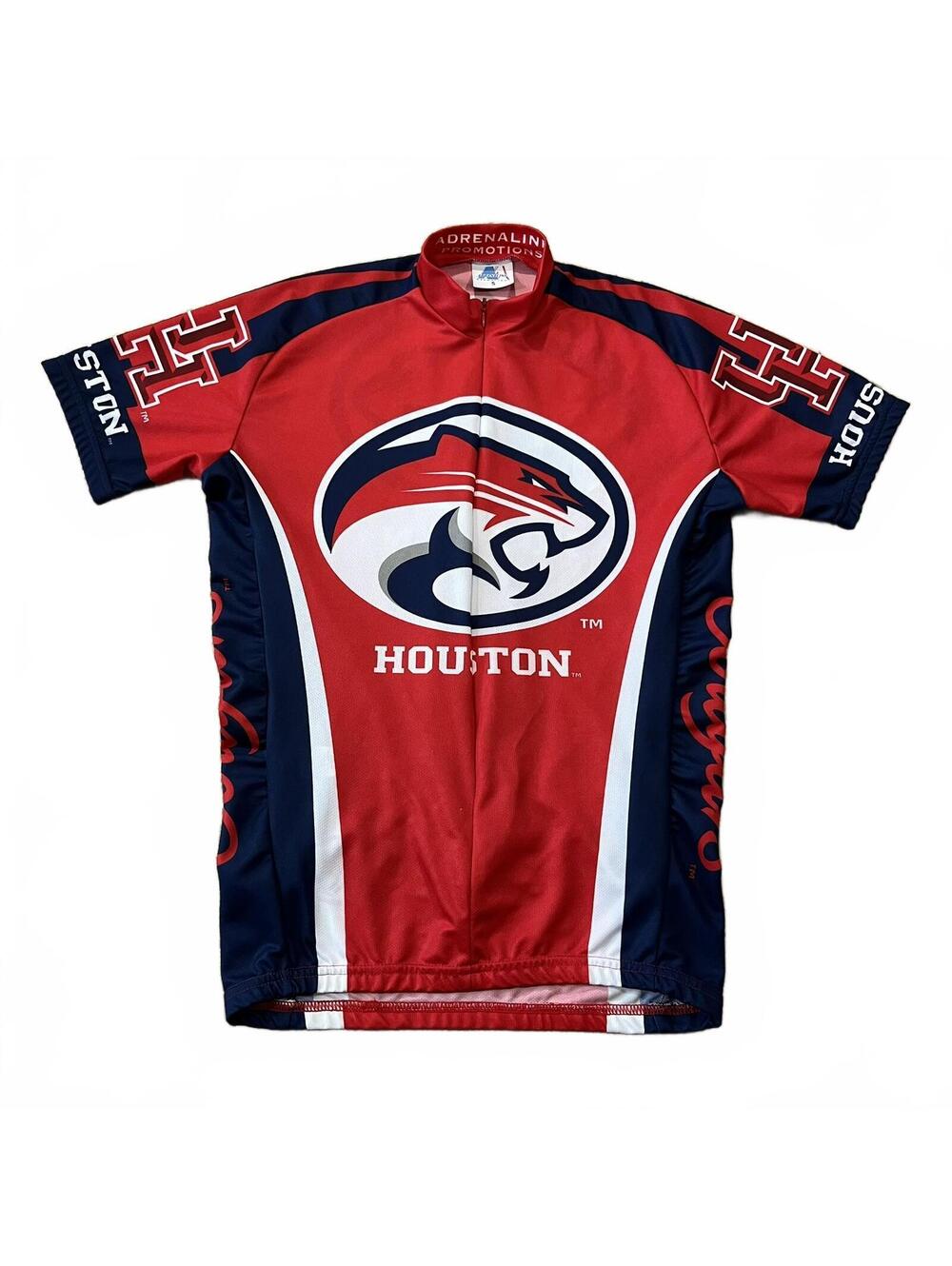 Houston Cougars UH Mens Graphic Cycling Jersey Size Small